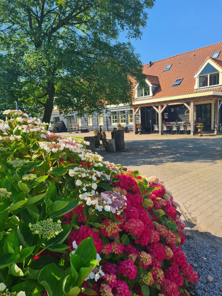 Vergaderen bij de boer bij 't Bullekroffie, Buiten